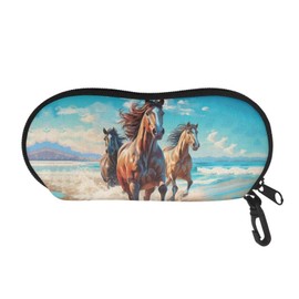 Upetstory Horse Glasses Case Convenient Eyeglasses Bag Sunglasses Sleeve Storage Pouch Pencase for Women Kids Teens Student