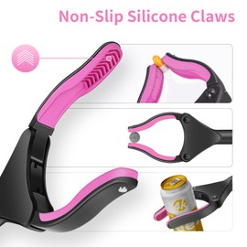 48" Grabber Reacher Tool-Extra Long Grabber for Seniors and Elederly Pickup Tool Trash Picker Foldable Gripper and Reaching Tool Pick Up Stick Grabbers for Surgery Recovery Must Haves Gifts(Pink)