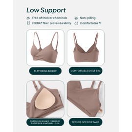 PAVOI ACTIVE Cross-Over Sports Bra for Women - Low Support Adjustable Cami Straps Cross Front Workout Yoga Bras - FlexFlow - Small, Teak