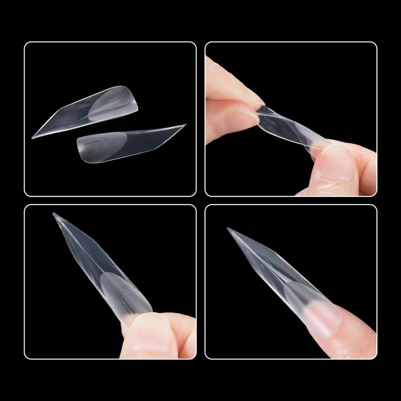 BNG Pack of 120 Matte Dual Nail Shapes for Gel