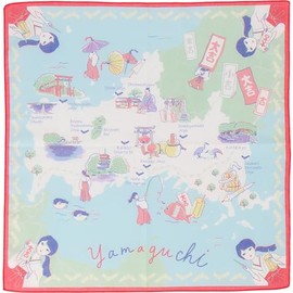 Chizutabi Handkerchief Unisex Printed Handkerchief 44501501 Handkerchief Unisex 47 Japan Rediscovery Unisex Adult, White [Yamaguchi: Omoi Kuji]
