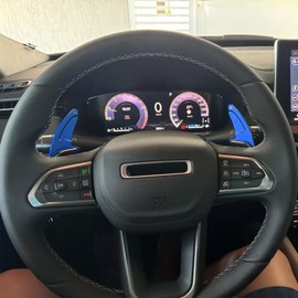 sumaikeji for Jeep Grand Cherokee/Grand Cherokee 4xe/Grand Cherokee L Aluminum Steering Wheel Shift Paddle Extenders Auto Accessories（2022-2024）（Blue）