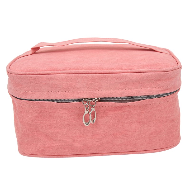 PU Leather Portable Makeup Bag Travel Handheld Detachable Waterproof Toiletry