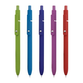 GAUENEEN 5 Pcs Gel Pens, 0.5mm Quick Dry Black Ink Pens Fine Point Smooth Writing Pens Retractable Ballpoint Pens, Aesthetic Pens Office Supplies Gifts for Women Men School Office(Rustic Color)