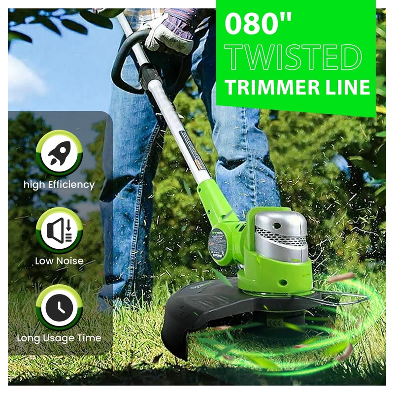 080 Trimmer Line Heavy Duty, Twisted Weed Eater String .080,
