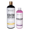 Kit Keratina Efecto Espejo Ap 1l, Neutralizador 500 Ml