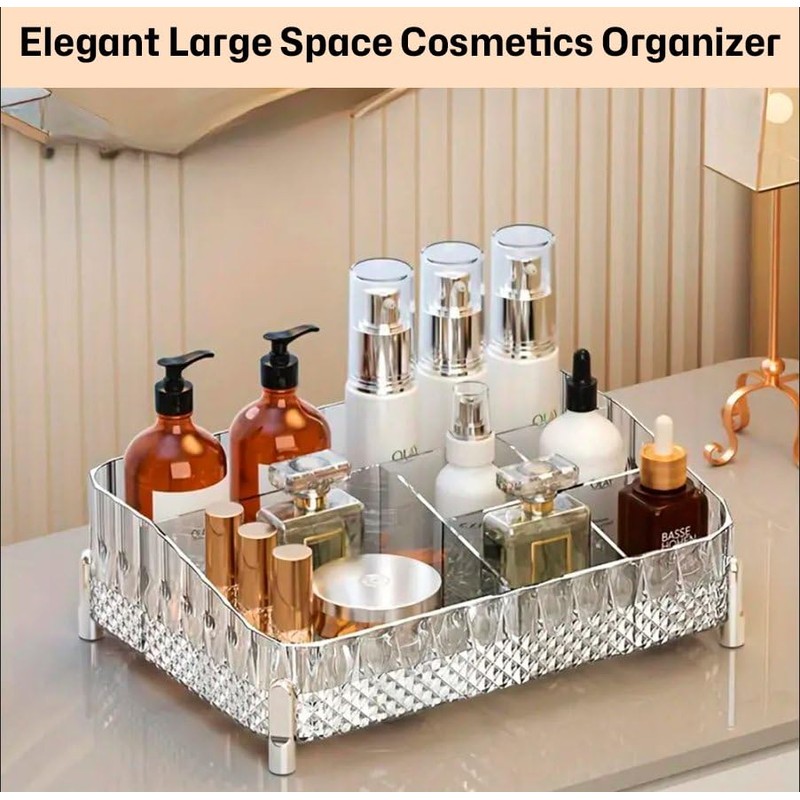 NOBLEPOSH Luxury Makeup Organizer, Vanity Countertop Organizer, Elegant Makeup &