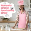 SATINIOR 2 Sets Chef Hats and Aprons with 2 Pockets