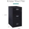 Hirsh Industries Space Solutions 3 Drawer Metal File Cabinet with