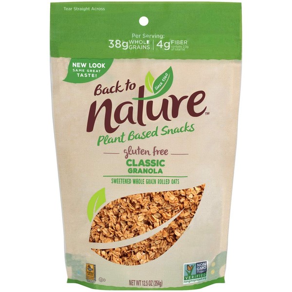 Back to Nature Non-GMO Gluten Free Granola, Classic, 12.5 Ounce (Pack of 6)