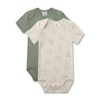 Sanetta Baby Boys Double Pack Bodysuit Half Sleeve, Lime