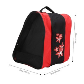 VGEBY Inline Backpack, Roller Skate Bag, 3 Layers Ice Skate Bag, One Shoulder Bag, Leisure Sports Equipment, Skates Pack Sack (Red)