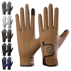 AF EQUESTRIAN Ladies Horse Riding Gloves Equestrian Premium Synthetic Leather Sui Sereno Ladies Gloves Snake Skin Design (Camel Yellow, Medium)