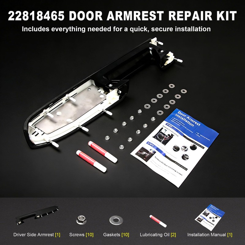 22818465 Front Left Driver Side Armrest Repair Kit Fit for