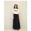 SYVENT Women's Chiffon Maxi Skirt Spring Summer Elastic Waist Lined