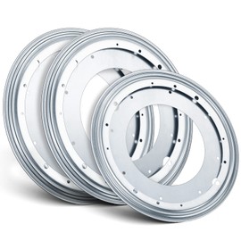 Mumufy 3 Pieces Lazy Susan Hardware Lazy Susan Turntable Ball Bearing Heavy Duty Lazy Susan Base for Rotating Table Kitchen Storage Serving Tray Corner Shelves Book Rack (12 Inch)