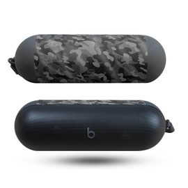 Glossy Glitter Speaker Skin Compatible with Beats Pill (2024) - Black Camo - Premium 3M Vinyl Protective Wrap Decal Cover - Easy to Apply | Crafted in The USA by MightySkins