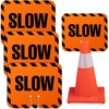 Flutesan 3 Pcs Slow Sign Traffic Cone Sign Road Sign