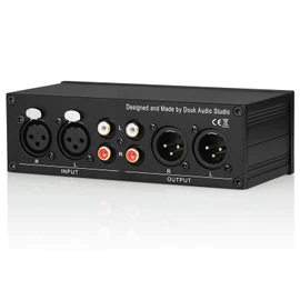 Nobsound Mini Fully-Balanced/Single-Ended Passive Preamp; Hi-Fi Pre-Amplifier; XLR/RCA Volume Controller for Active Monitor Speakers (Black)