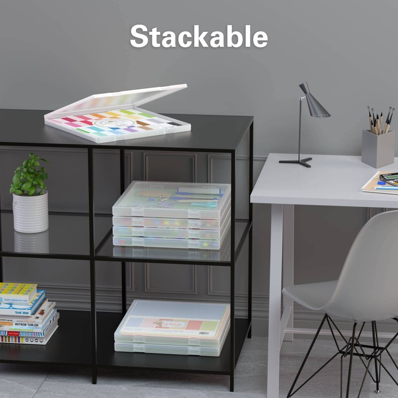 Denkee 12 x 12 Paper Storage, 4 Pack Scrapbook Paper
