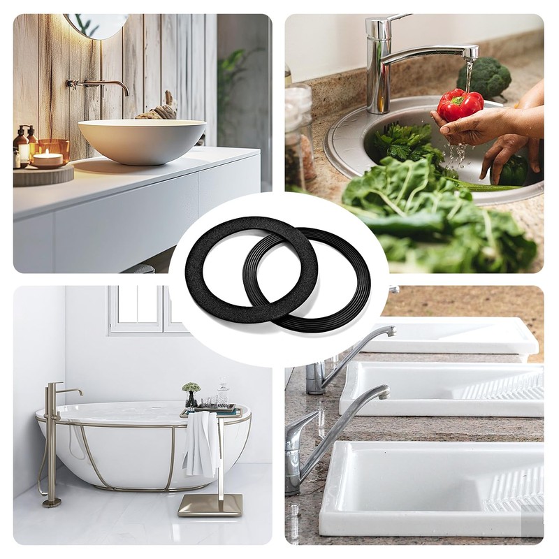Lyeteung 2 Pieces 114 mm Washbasin O-Ring Sealing Ring for