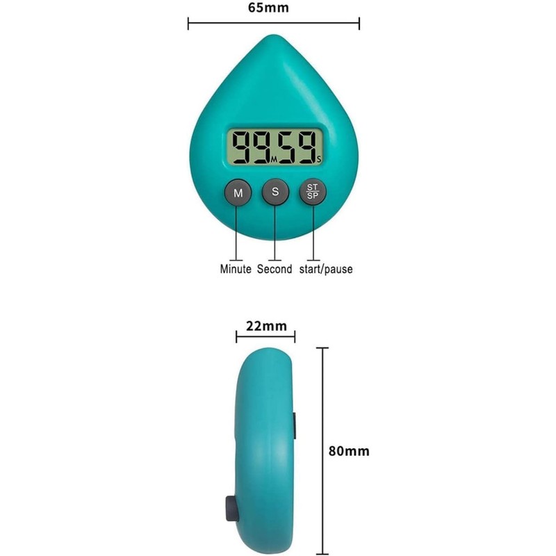 Shower Timer Waterproof for Kids,Adults with Suction Cup LCD Display