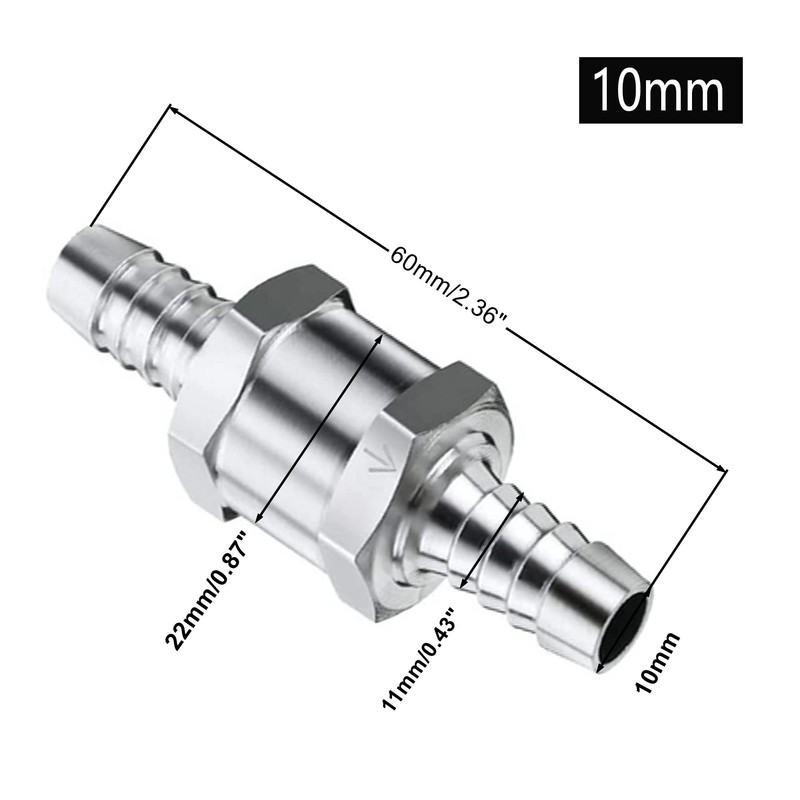 HISports Aluminium Fuel Check Valve for Car Carburettor Low Pressure