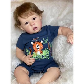 KOKOMANDY Real Life Reborn Baby Dolls Boy Silicone Full Body 20 inch That Look Real Life Realistic Newborn Baby Doll Cute Lifelike Reborn Silicone Babies Boy for Toddler Age 5 Year Old Kids