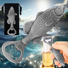 LKKCHER Bass Bottle Opener Fish, Fisherman Gift, Gift Idea Angel Accessories, Fish Decoration Gifts for Anglers, Men, Father's Day Gift, Birthday Gift for Fishermen, Dad, Grandpa, Fisherman, Father