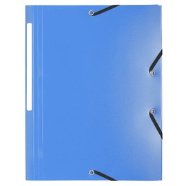 Exacompta - Ref 55810E - Elasticated 3-Flap Folders - Suitable for Storing A4 Documents, Opaque 0.5mm Polypropylene, Spine Label for Easy Identification - Random Colour