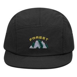 Clape Waterproof Trucker Cap with Short Brim 5 Panel Hats Flat Bill Baseball Cap Adjustable Umpire Dad Hat Unisex Running Hat