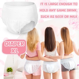 Hushee 12 Sets Funny Plastic Bottle Chug Baby Shower Games Diaper Baby Shower Game Gender Reveal Race Gifts Decoration for Adults Boys Girls (Pink)