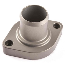 JEGS Aluminum Thermostat Housing | Fits Many GM/Chevy LS-Series Engines | Compatible With 1-1/2 “ Radiator Hose | Includes Hardware And Thermostat O-Ring Seal | Clear (Hard Anodized)