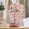 Nupuyai Copper Wire Crystal Stone Wealth Tree with Amethyst Cluster