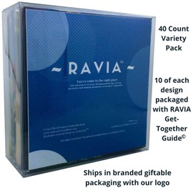 Retro Cocktail Napkin - Funny Cocktail Napkins for Women Boxed Variety Pack 40 Total Napkin