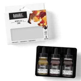 Liquitex Professional Acrylic Ink, 1-oz (30ml), Transparent Set, Set of 3