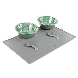 Stay-Put Pet Mat & Bowls