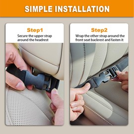 Truck Gun Rack（Set of 2）, Seat Back Gun Rack with Adjustable Straps, 600D Oxford Cloth, Universal Rifle Holder, PVC Coated, Secure Storage Pockets for Hunting Gear, Easy to Install Vehicle Gun Rack