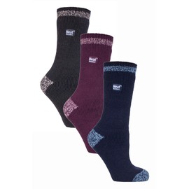 HEAT HOLDERS - Pack of 3 Multipack Women's Winter Extra Warm Thermal Socks, Simple H & T