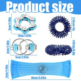 NHQZ Fidget Toys, ADHD Toy, Pack of 8, Tangle Fidget Toy, Anti-Stress Toy, Squeeze Toy, Anti-Stress for Children, Adults, Fidget Toys for ADHD, Anti-Anxiety Gifts, a