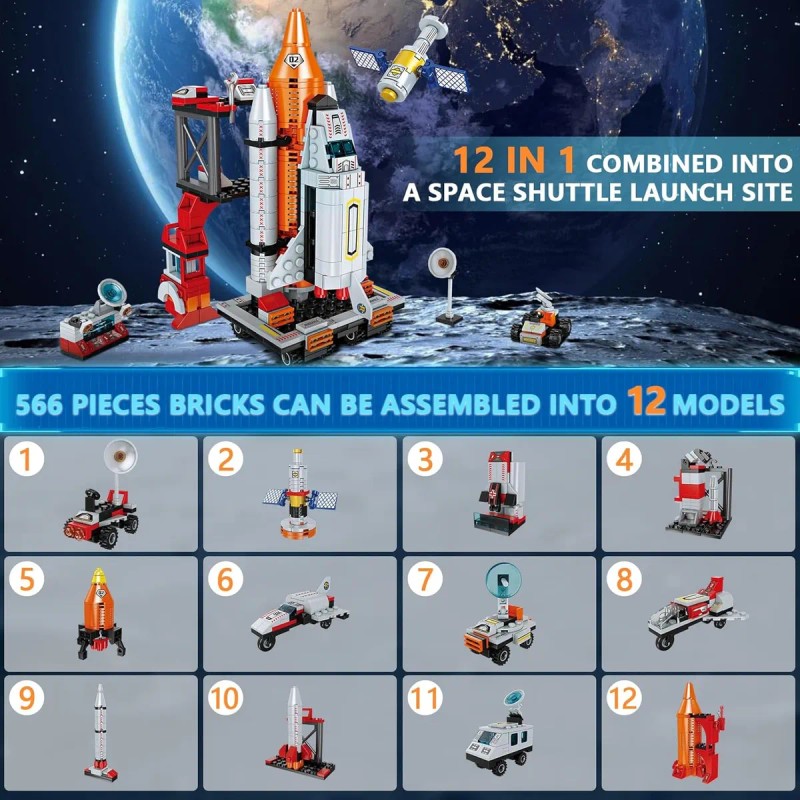 Wememorn Space Exploration Shuttle Rocket Toys Para Niños De