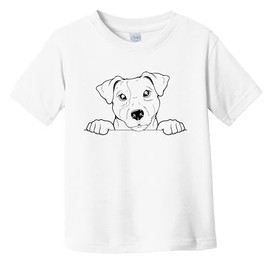 Jack Russell Terrier Dog Breed Drawing Cute Infant Toddler T-Shirt, 2T White