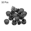 Sourcing Map 32PC Black 13mm(1/2") Plastic Hole Plugs - Flush