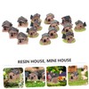 VINTORKY 15 Pcs Micro Landscape House Miniature Stone Village Fairy