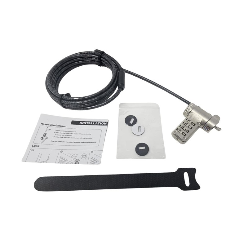 Sendt Black Universal Notebook Laptop Combination Lock Security Cable for