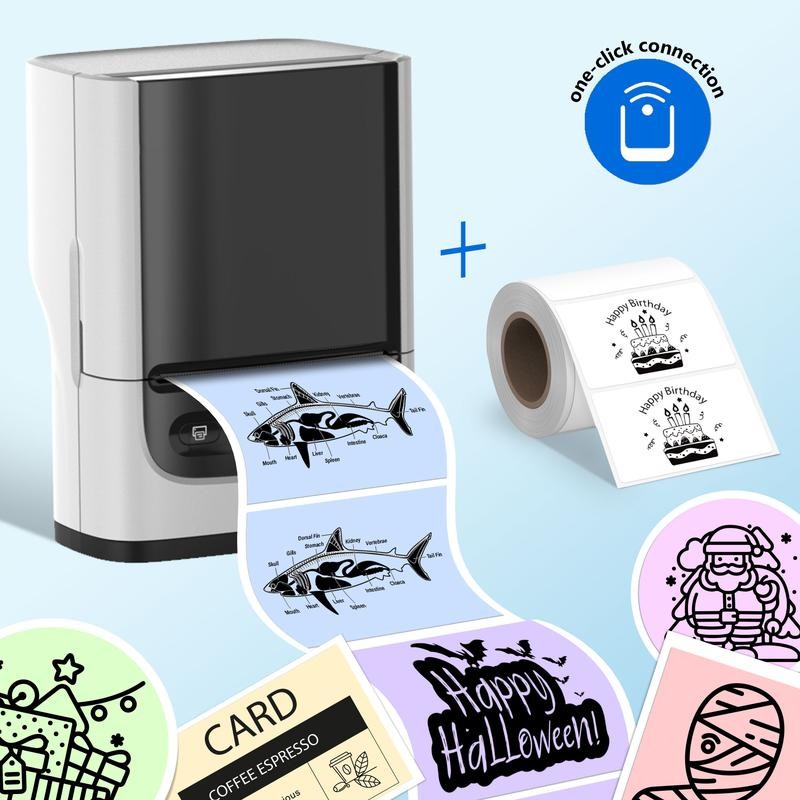 PM220 Label Maker Machine with Tape, Bluethooth Label Printer, Portable