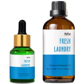 MitFlor Fresh Laundry Fragrance Oil - 30ml&100ml, MitFlor Single Scented Oil, Soap & Candle Making Scents, Large Size Aromatherapy Oil, Fresh Scent for Home Fragrance