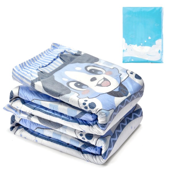 Littleforbig Adjustable Hook-and-Loop Fastener Closure Adult Printed Cloth Back Diaper