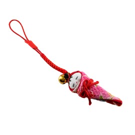 Health Amulet [Safe Growth of Children] Amulet, Netsuke, Safe Delivery Amulet, Shichi-Go-San Baby Amulet, Maternity and Maternity Amulet, Strap (Red (Girls))