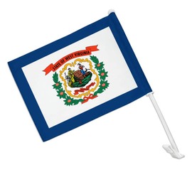 GRAPHICS & MORE West Virginia State Flag Car Truck Flag with Window Clip On Pole Holder